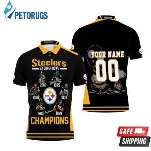 6x Super Bowl Champions Pittsburgh Steelers Nfl Season Snoopy Vs Peanuts Personalized Polo Shirt