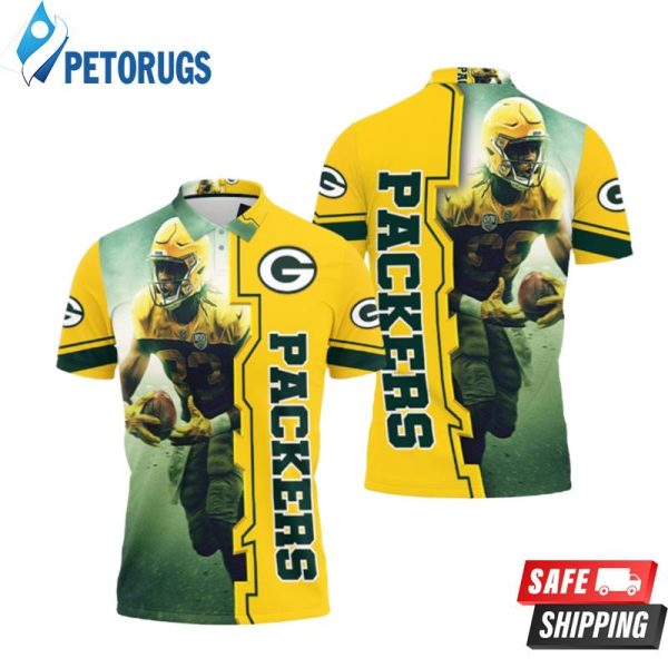 Aaron Jones 23 Green Bay Packers 2 Polo Shirt