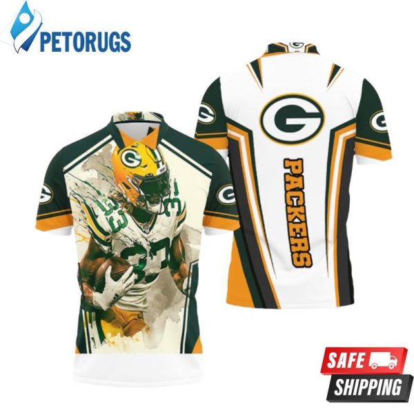 Aaron Jones 33 Green Bay Packers Nfc North Division Champions Super Bowl Polo Shirt