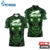 Arctic Cat Green Flame Skull Polo Shirt