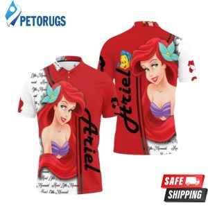 Ariel Little Mermaid Cartoon Polo Shirt