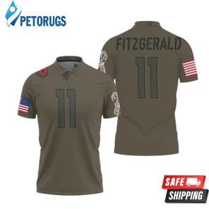 Arizona Cardinals Larry Fitzgerald Jr #11 Great Player Nfl Camo 2019 Salute To Service Polo Shirt