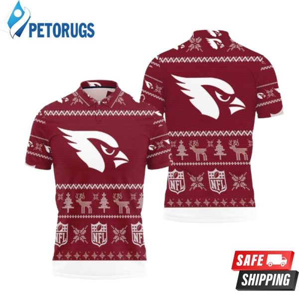 Arizona Cardinals Nfl Ugly Sweat Christmas Polo Shirt