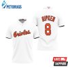 Art Baltimore Orioles Cal Ripken Jr #8 Mlb Mitchell Ness 1985 Cooperstown Collection Mesh White 2019 Polo Shirt