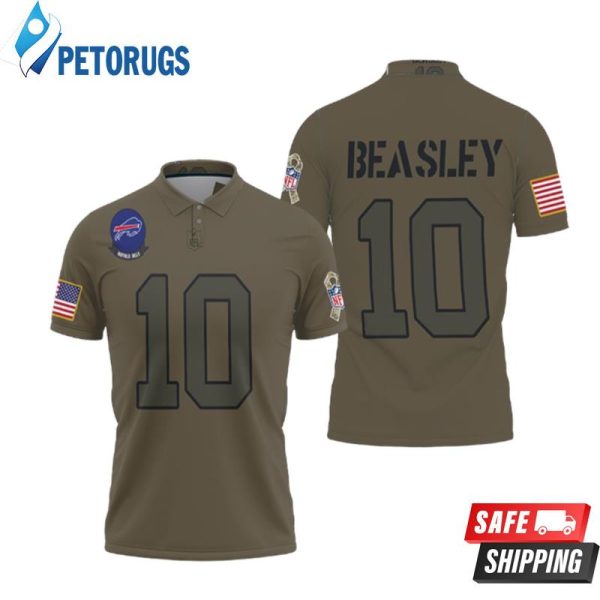 Art Buffalo Bills Cole Beasley #10 Nfl Great Player Camo 2019 Salute To Service Custom Bills Fans Polo Shirt