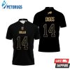 Art Buffalo Bills Stefon Diggs #14 Great Player Nfl Black Golden Edition Vapor Limited Style Polo Shirt