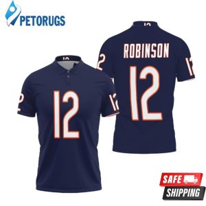 Art Chicago Bears Allen Robinson #12 Great Player Nfl American Football Team Legacy Vintage Navy Polo Shirt