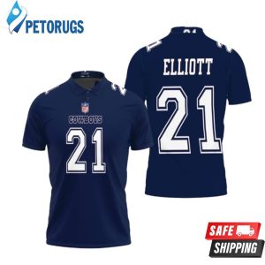 Art Dallas Cowboys Ezekiel Elliott #21 Great Player Nfl American Football Game Navy 2019 Style Polo Shirt