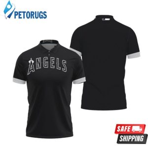 Art Los Angeles Angels Black 2019 Inspired Style Polo Shirt