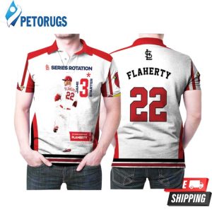 Art St Louis Cardinals Jack Flaherty 22 Series Rotation Legend Player Polo Shirt