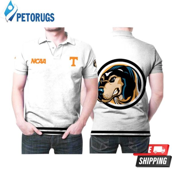 Art Tennessee Volunteers Ncaa Classic White With Mascot Logo Polo Shirt