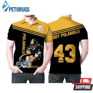 Art Troy Polamalu Pittsburgh Steelers Legend Signed Polo Shirt