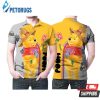 Art Winnie The Pooh Hold Flower Cute Bear Polo Shirt