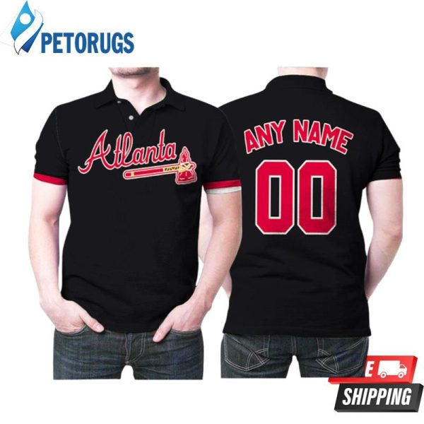 Atlanta Braves Majestic 2019 Alternate Black Team Inspired Style Polo Shirt