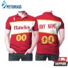 Atlanta Hawks Nba Basketball Team Logo Mitchell Ness 1986 87 Hardwood Classics Swingman Red Custom Gift For Atlanta Fans Polo Shirt