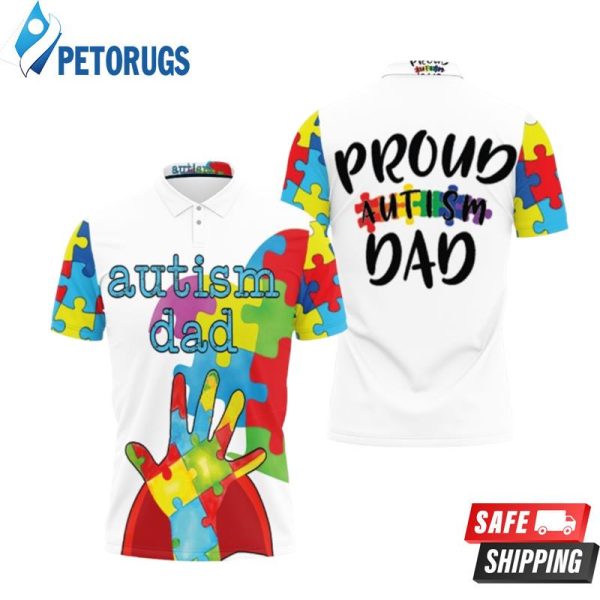 Autism Dad Superhero Autism Support Polo Shirt