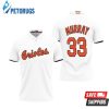 Baltimore Orioles Eddie Murray #33 Mlb Mitchell Ness 1985 Cooperstown Collection Mesh White 2019 Polo Shirt