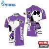 Baltimore Ravens Snoopy Lover Printed Polo Shirt