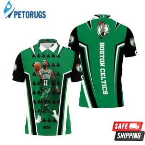 Boston Celtics Kyrie Irving 11 Shamrock Polo Shirt