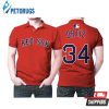 Boston Red Sox David Ortiz #34 Great Player Mlb Baseball Team Red Vintage For Boston Fans Polo Shirt