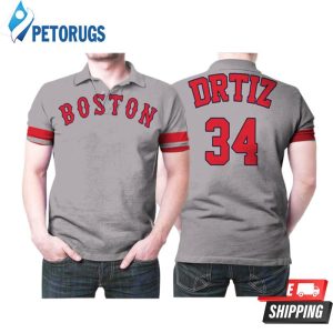 Boston Red Sox David Ortiz Majestic Cool Base Player Gray 2019 Style Gift For Rex Sox Fans Polo Shirt