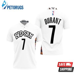 Brooklyn Nets Bed-study Kevin Durant #7 Nba Basketball City Edition New Arrival White Polo Shirt