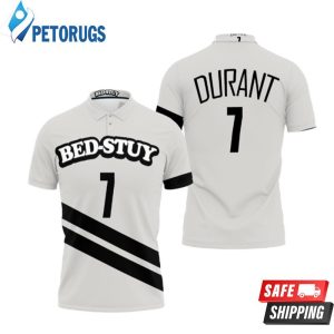 Brooklyn Nets Kevin Durant 7 City Edition White Polo Shirt