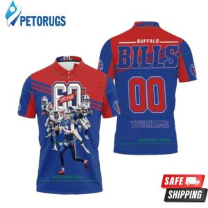 Buffalo Bills 60th Anniversary Afc East Division Champs Personalized 2 Polo Shirt