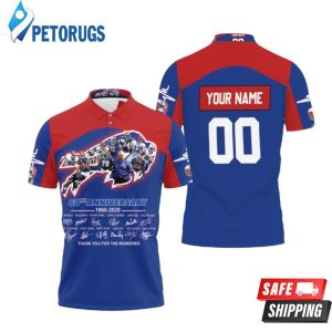 Buffalo Bills Afc East Division Champs 60th Anniversary Legend With Sign Personalized Polo Shirt