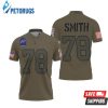 Buffalo Bills Bruce Smith #78 Nfl Great Player Camo 2019 Salute To Service Custom Bills Fans Polo Shirt