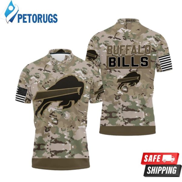 Buffalo Bills Camo Pattern Polo Shirt