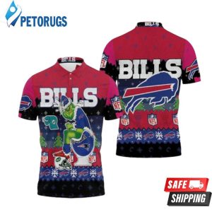 Buffalo Bills Christmas Grinch In Toilet Knitting Pattern Polo Shirt