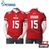 Buffalo Bills John Brown #15 Great Player Nfl American Football Red Color Rush Style Gift For Bills Fans Polo Shirt