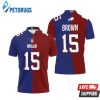 Buffalo Bills John Brown #15 Great Player Nfl Vapor Limited Royal Red Two Tone Style Polo Shirt