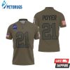 Buffalo Bills Jordan Poyer #21 Nfl Great Player Camo 2019 Salute To Service Custom Bills Fans Polo Shirt