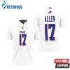 Buffalo Bills Josh Allen #17 Nfl Great Player American Football Team Game White Bills Fans Polo Shirt