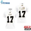 Buffalo Bills Josh Allen #17 Nfl White 100th Season Golden Edition Style Polo Shirt