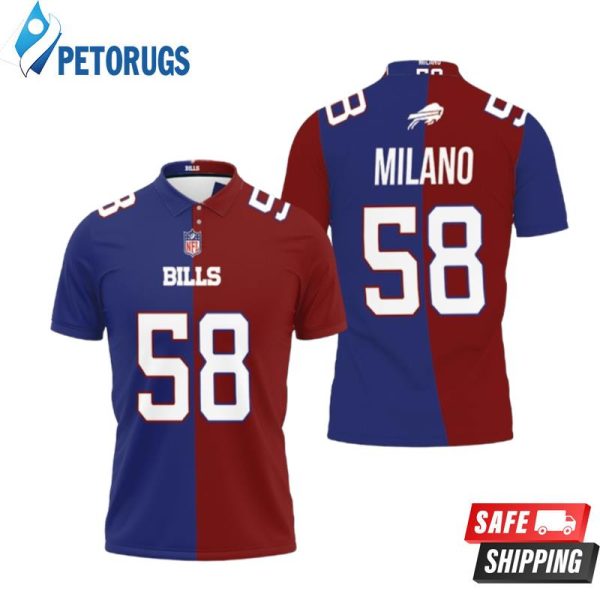 Buffalo Bills Matt Milano #58 Great Player Nfl Vapor Limited Royal Red Two Tone Style Polo Shirt