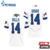 Buffalo Bills Stefon Diggs 14 White Inspired Style Polo Shirt