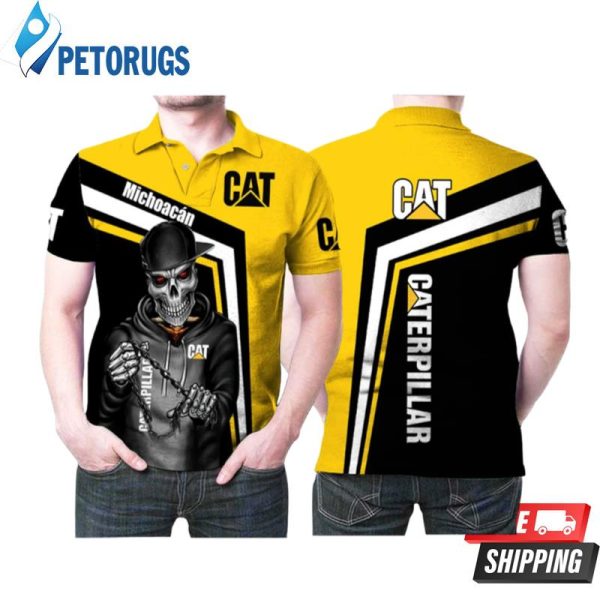 Caterpillar Construction Machinery And Equipment Company Logo Brand Hip Hop Skelelton Gift For Caterpillar Lovers Polo Shirt