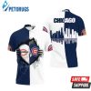 Chicago Bears Chicago Cubs Heartbeat Love Ripped Polo Shirt