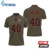 Chicago Bears Gale Sayers #40 Great Player Nfl Salute To Service Retired Player Limited Olive Style Polo Shirt