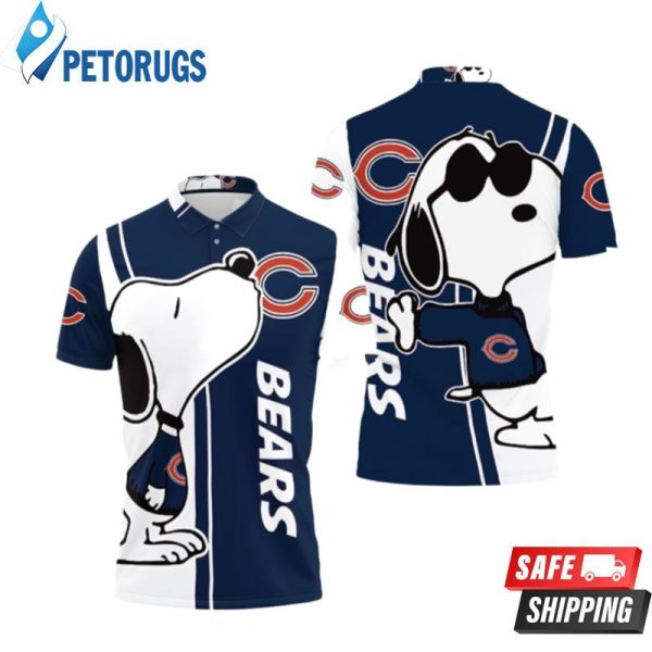 Chicago Bears Snoopy Lover Printed Polo Shirt