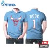 Chicago Bulls Derrick Rose #1 Nba Great Player City Edition New Arrival Blue Style Gift For Bulls Fans Polo Shirt