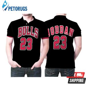 Chicago Bulls Michael Jordan 23 Nba Basketball Throwback Black Style Gift For Bulls Fans Polo Shirt