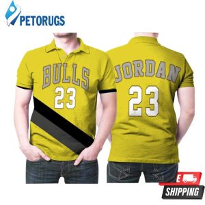 Chicago Bulls Michael Jordan 23 Nba New Arrival Gold Style Gift For Bulls Fans Polo Shirt