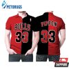 Chicago Bulls Scottie Pippen #33 Nba Great Player Throwback Black Red Style Gift For Bulls Fans Polo Shirt