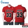 Chicago Bulls Scottie Pippen #33 Nba Great Player Throwback Red Style Gift For Bulls Fans Polo Shirt