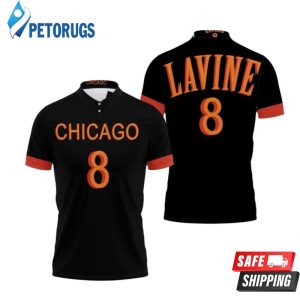 Chicago Bulls Zach Lavine 8 Nba Black Polo Shirt