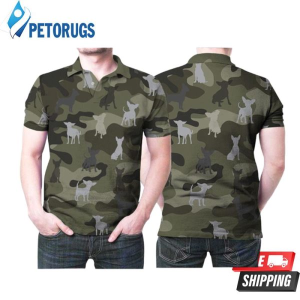 Chihuahua Dog Pattern Camouflage Color Style Designed For Chihuahua Dog Lovers Polo Shirt